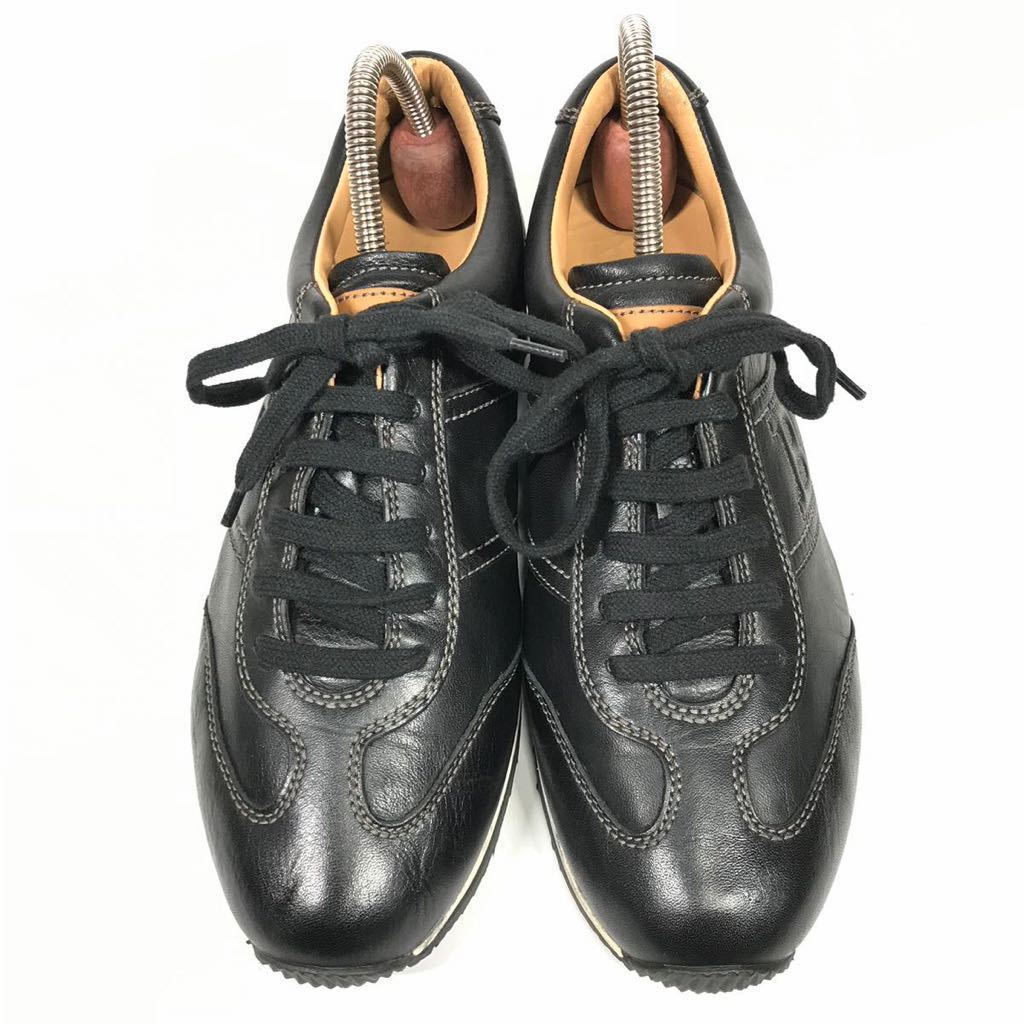 【バリー】本物 BALLY 靴 24.5cm 黒 Bロゴ スニーカー カジュアルシューズ 本革 レザー 女性用 レディース EU 37 1/2 E ・ US 7 M_画像2