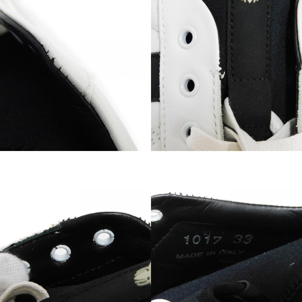 Dior ディオール CD ロートップ 33 ハチ 蜂 ホワイト ブラック 20㎝ スムースレザー ローカット 5ホール ビー スニーカー_画像6