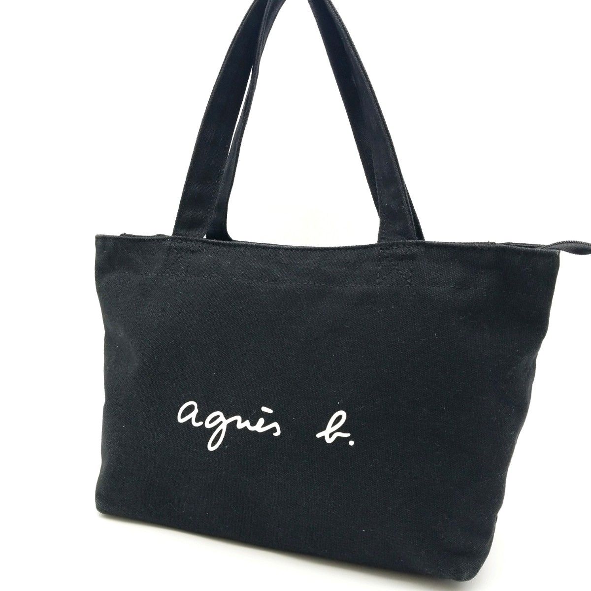 美品♪ agnes b. アニエスベー  トートバッグ ブラック コットン