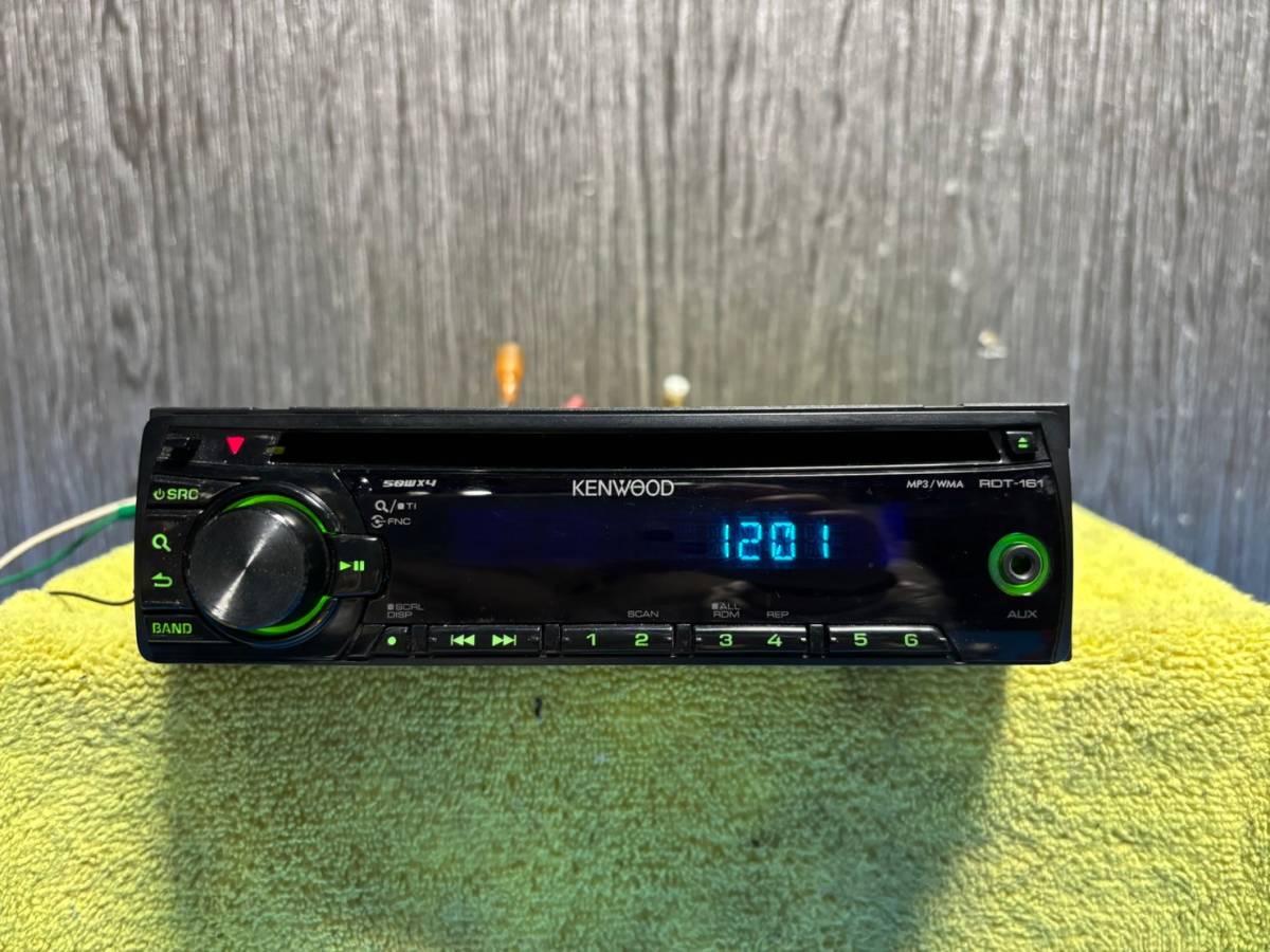 ☆KENWOOD ケンウッド CDデッキ RDT-161 フロントAUX 1DIN☆011419M_画像2