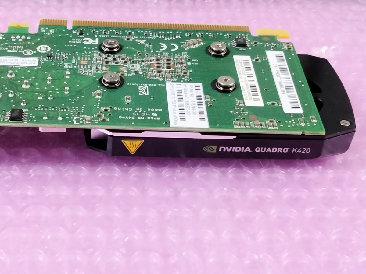 【動作確認済み】NVIDIA Quadro K420 グラフィックカード PCI-Express NVIDIA GPU ビデオカード 1スロット LowProfile (在庫2)_画像3