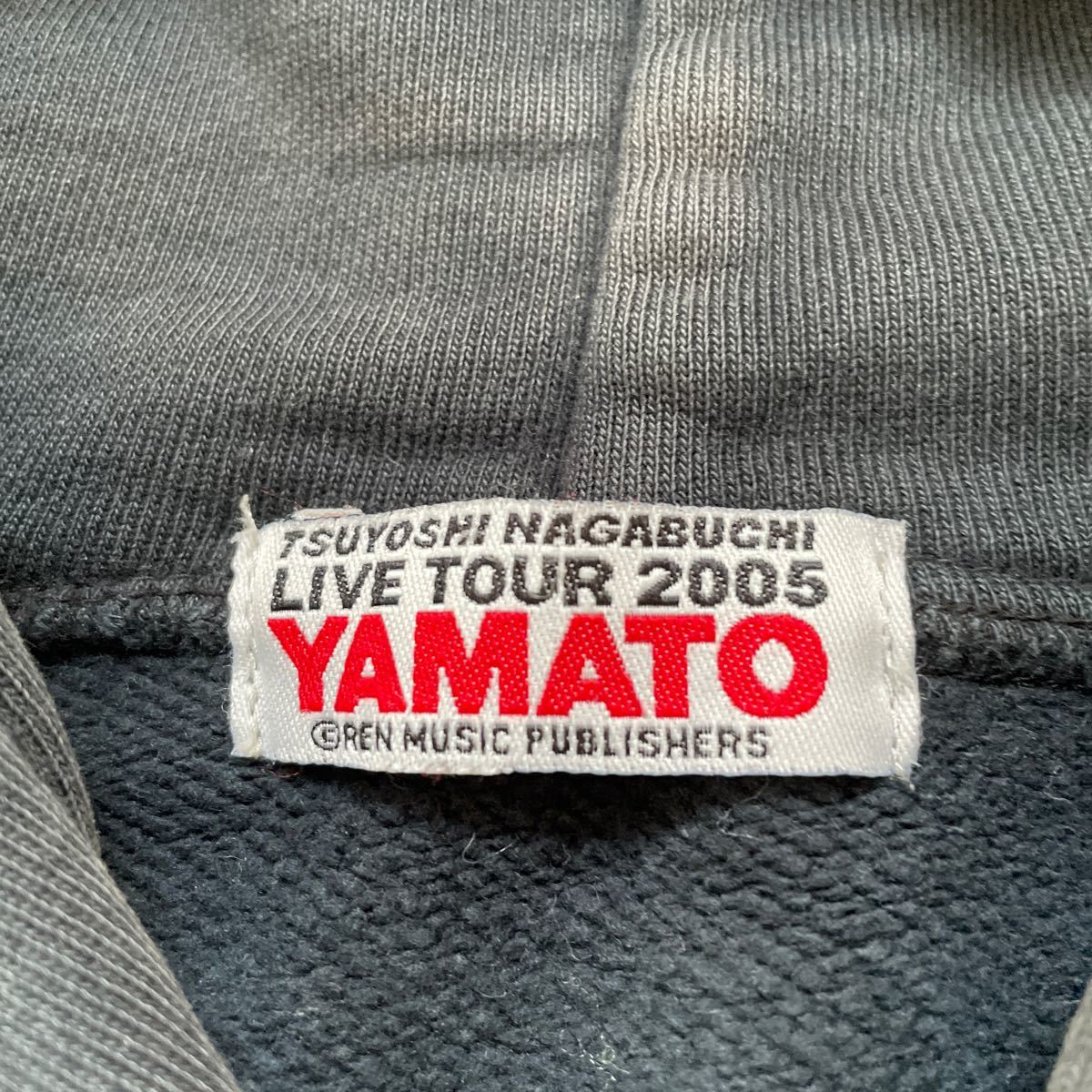 長渕剛 ツアーグッズ LIVE TOUR 2005 YAMATO オフィシャルパーカー TSUYOSHI NAGABUCHI フルジップパーカー スウェットパーカ_画像2