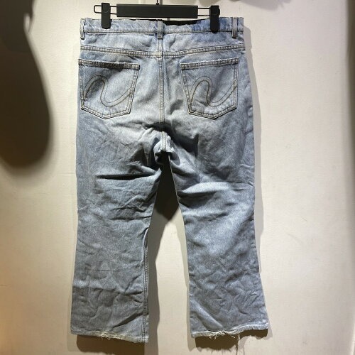 ERL MAN BLUE JEANS Size-L ダメージ デニム パンツ_画像2