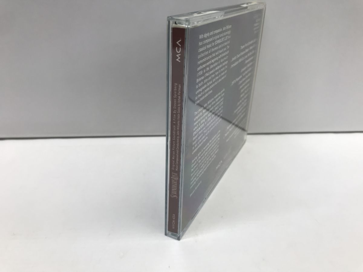 CD/SCHINDLER’S LIST Original Motion Picture Soundtrack/John Williams Itzhak Perlman/MCA VICTOR, INC.,/MVCM-454/【M001】_画像5