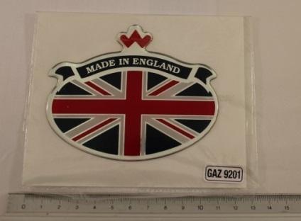 ローバー ミニ モーリス MADE IN ENGLAND 国旗 ステッカー MADE IN ENGLAND UNION JACK STICK ON BADGE_画像2