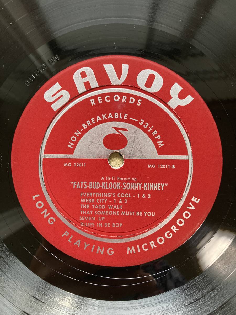 US盤 A Hi-Fi Recordingあり 赤DG MONO 手書きRVG SAVOY MG-12011 / FATS / FATS NAVARRO / BUD POWELL / SONNY STITT / KENNY DORHAM_画像5