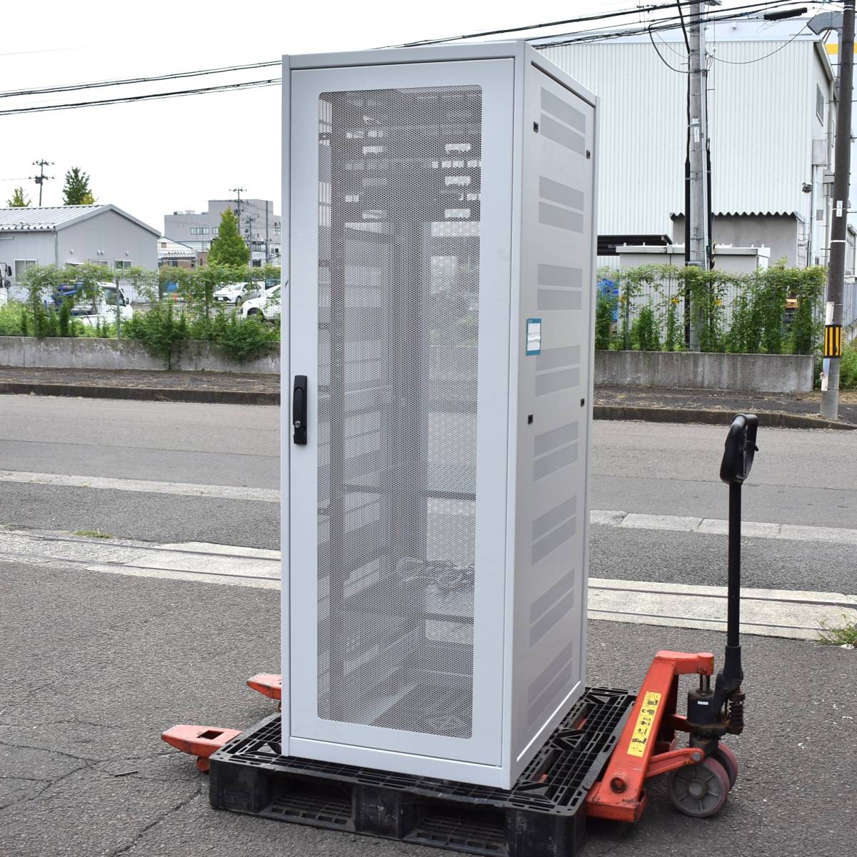 『仙台市 引取推奨』河村電器産業 19インチサーバーラック 現状品 42Uサイズ HDV 42-9020WS-S 幅70cm 奥行90cm HDV-W-S y165ジ 0919-06+
