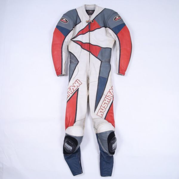  goods can be returned *LL slim * some stains equipped knee slider attaching leather racing suit leather coverall Kushitani regular goods *..15 ten thousand jpy *J299