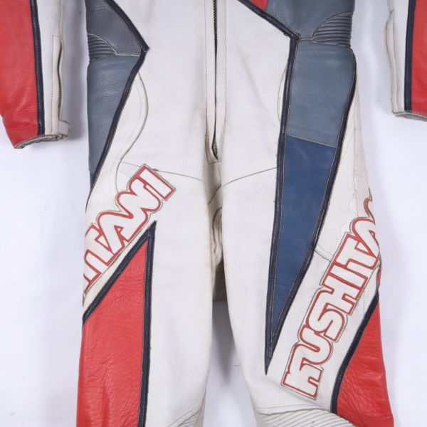  goods can be returned *LL slim * some stains equipped knee slider attaching leather racing suit leather coverall Kushitani regular goods *..15 ten thousand jpy *J299