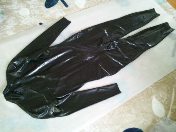 rj002ラテックス ラバー キャットスーツ latex バックジッパー男性XS～男性XL サイズ、色選べます。受注生産_画像2
