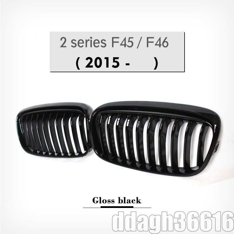 買得★BMW F45 F46 2シリーズ 5席アクティブツアラー 7席グランツアラー フロントバンパーグリル メッシュ 2015-2017 ブラック ABS