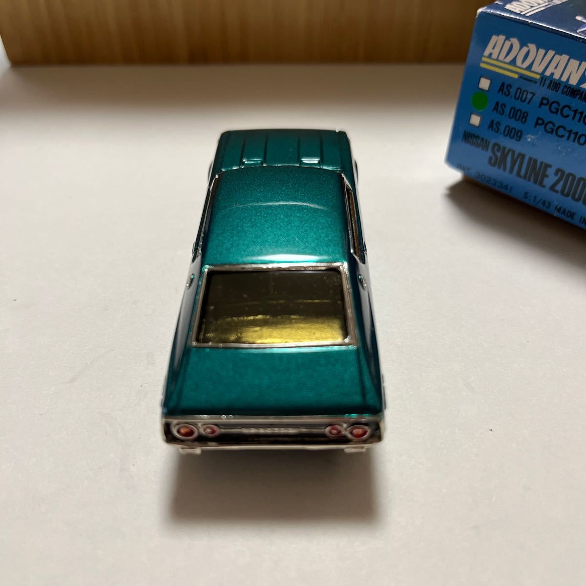 1/43 アイアイアド・カンパニー NISSAN SKYLINE 2000GT AS.008 PGC110 1975 ニッサンスカイライン　グリーン_画像4