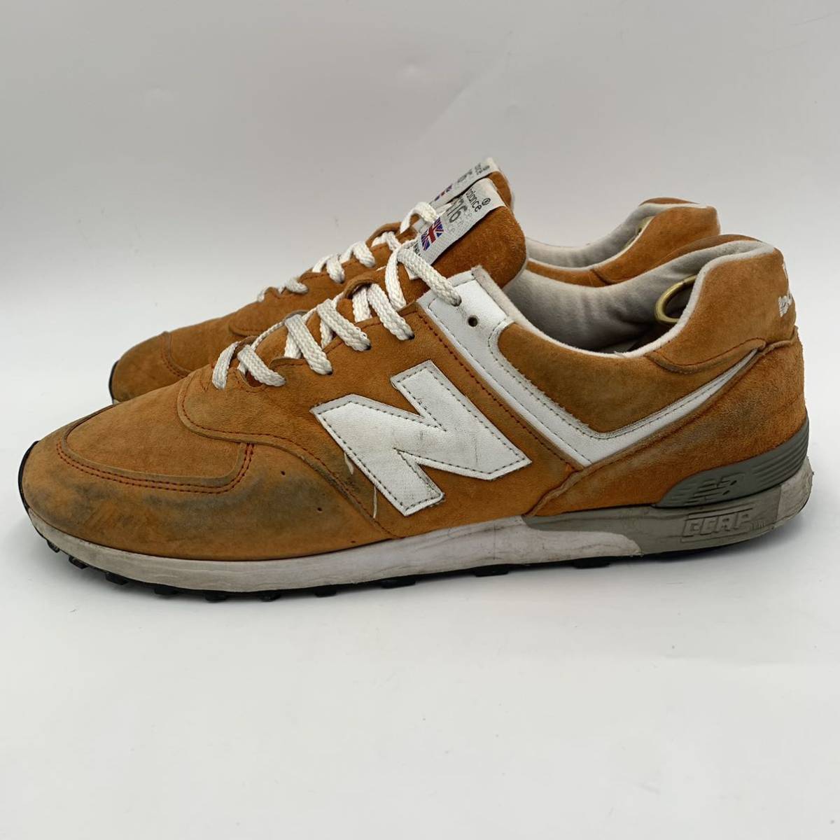 E ☆ 名作モデル!! '英国製' NEW BALANCE ニューバランス M 576 OO ローカット レザースニーカー UK10.5 29.5替えシューレース付 シューズ_画像2