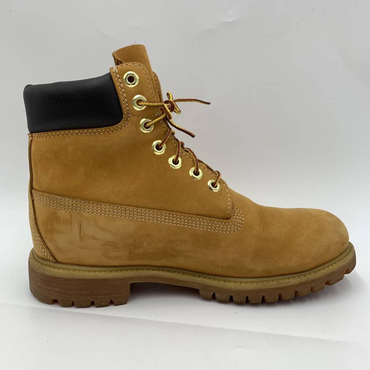 D☆ 人気モデル!! '名作7ホール' Timberland ティンバーランド 1840 ヌバックレザー ワークブーツ イエローブーツ 革靴 size:8.5W シューズ_画像6