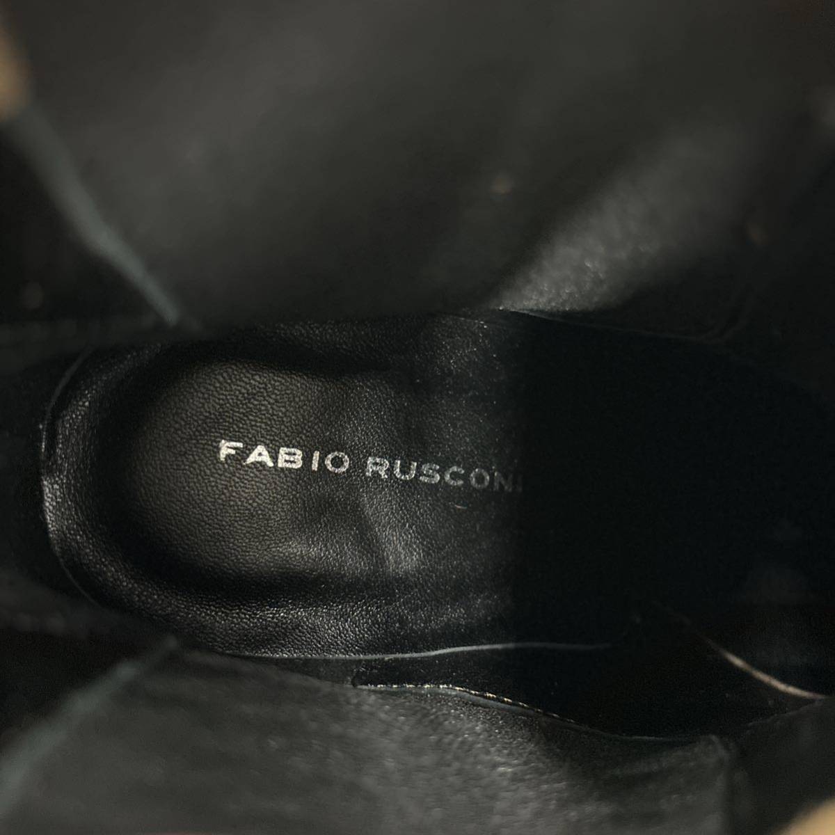 F ＊ イタリア製 '高級感溢れる' FABIO RUSCONI ファビオルスコーニ 本革 サイドゴア ブーティー / ショート ヒール ブーツ EU36 22.5cm_画像7