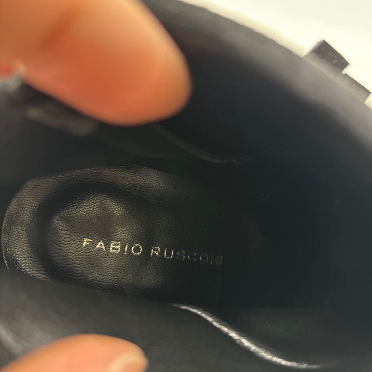 I ＊ 良品 イタリア製 '高級感溢れる' FABIO RUSCONI ファビオルスコーニ 本革 ブーティー / ショート ヒール ブーツ EU36 22.5cm BLACK_画像7