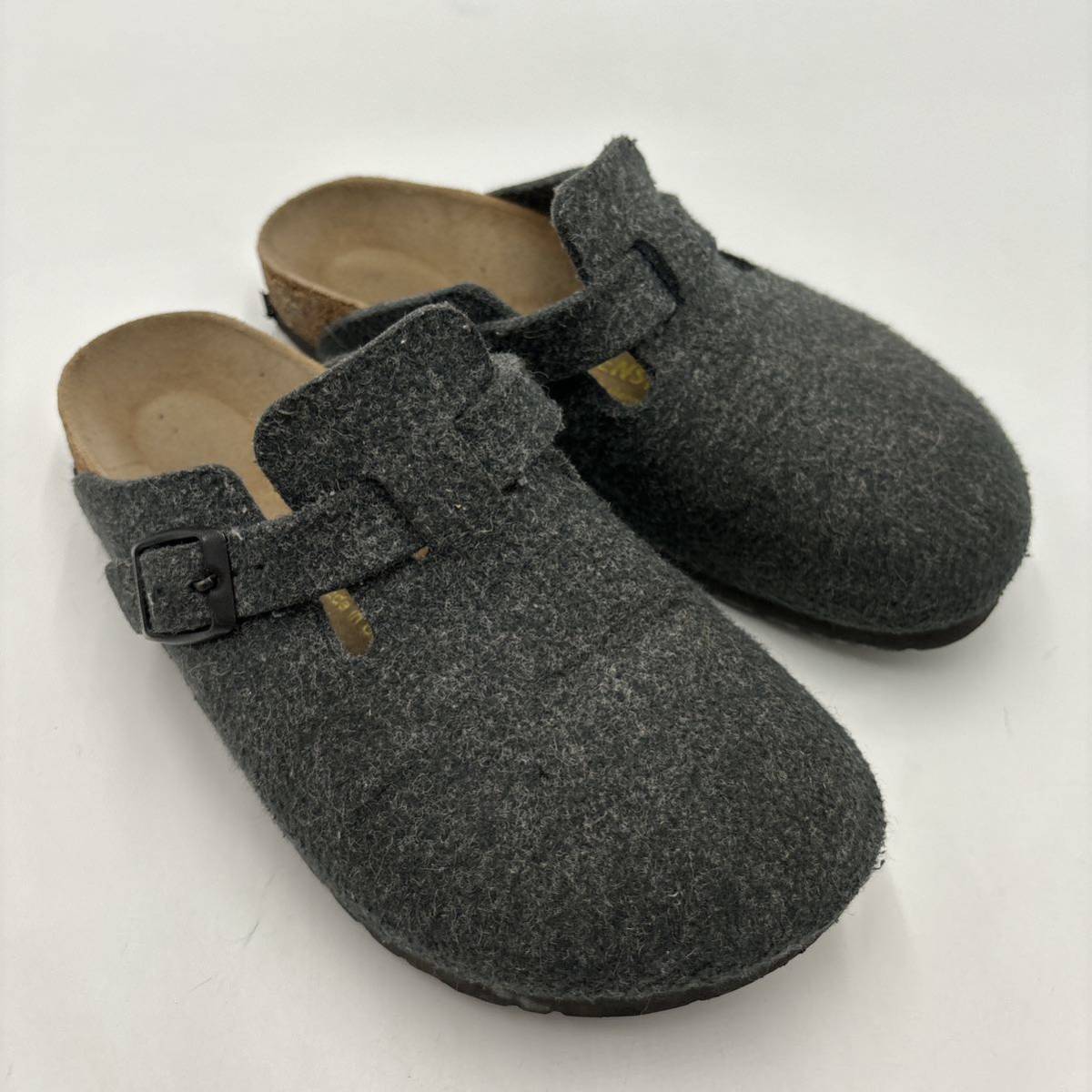 M ＊ ドイツ製 '名作 人気モデル' BIRKENSTOCK ビルケンシュトックBOSTON WOOLY HOME サンダル 23cm レディース シューズ _画像2