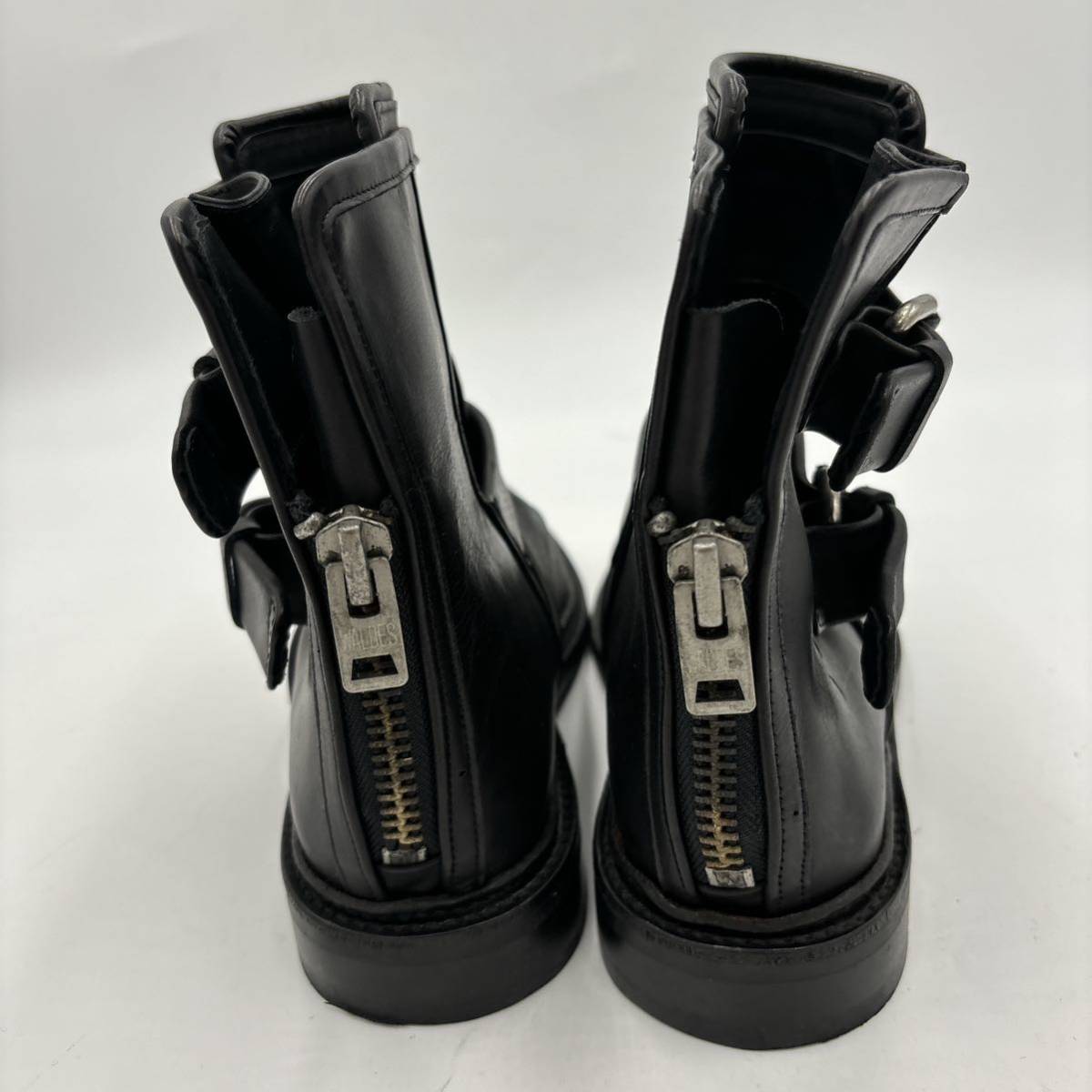 AA ＊ ほぼ美品 日本製 '高級感溢れる' PIPPCHIC ピッピシック 本革 ショート エンジニアブーツ 革靴 sizeL レディース 婦人靴 シューズ_画像5