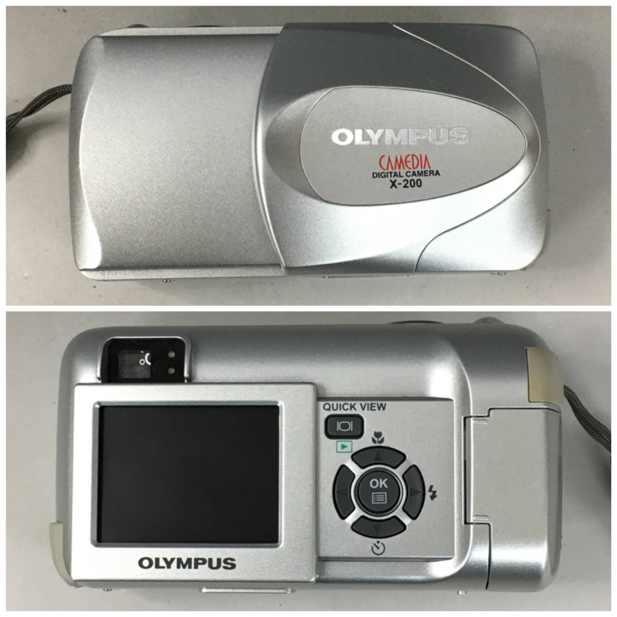 BF9/67　OLYMPUS オリンパス X-200 デジタルカメラ 通電確認済 ジャンク品 部品取り用 中古品_画像2