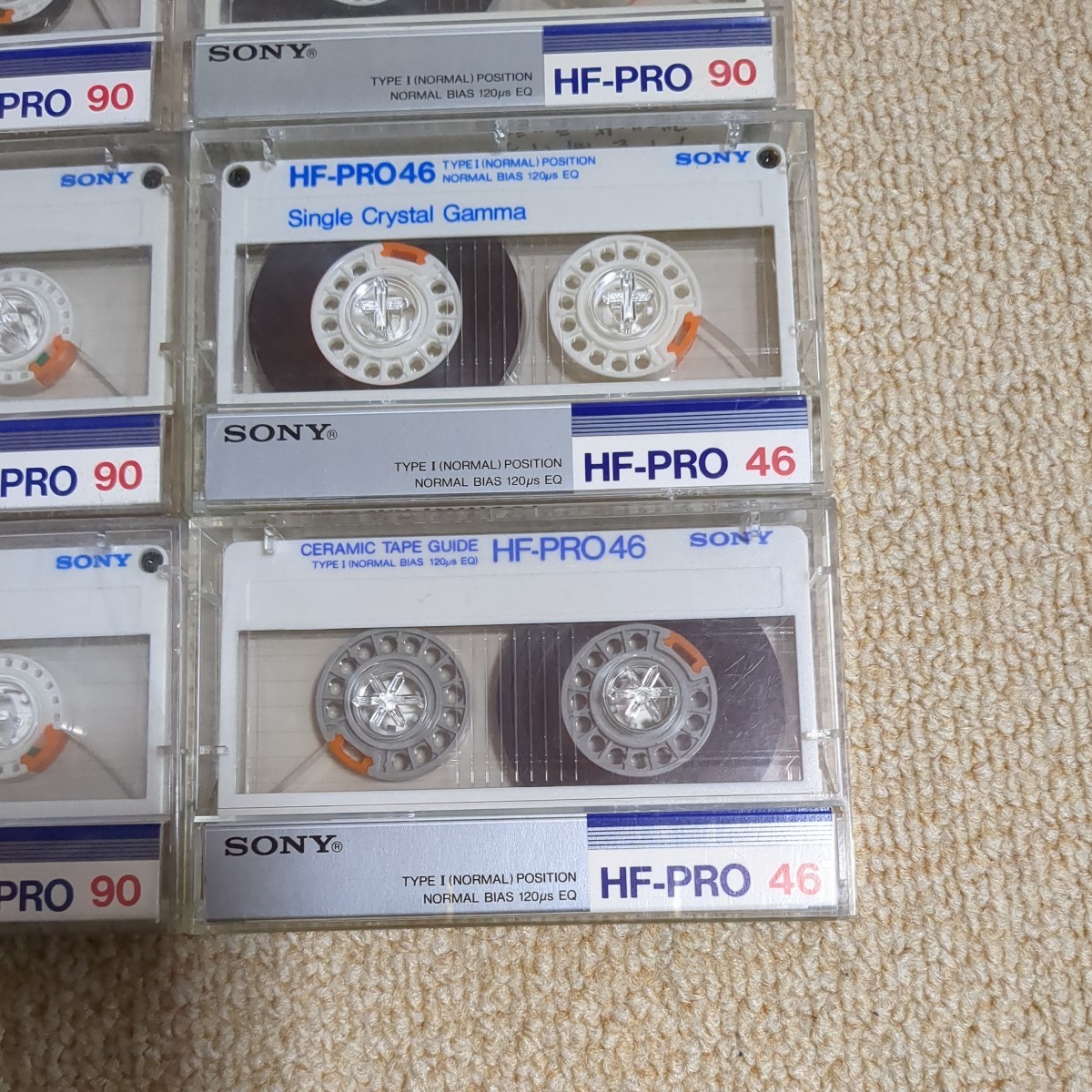 ジャンク　SONY　使用済み　カセットテープ　HF-PRO 90 46　計8本　ソニー　当時物　昭和レトロ　ノーマルポジション_画像5
