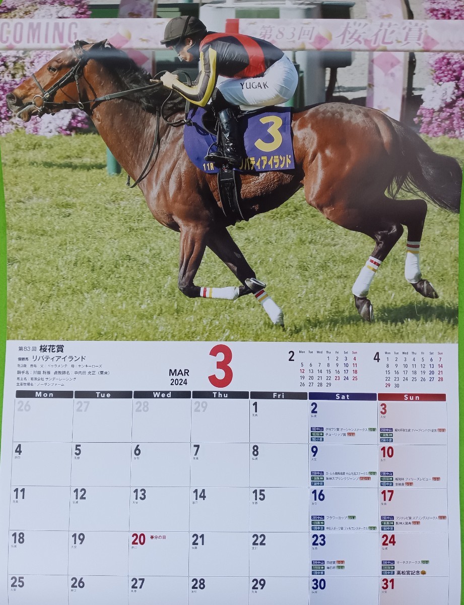 「JRA 2024 カレンダー（※ジャンク品!）」_画像5