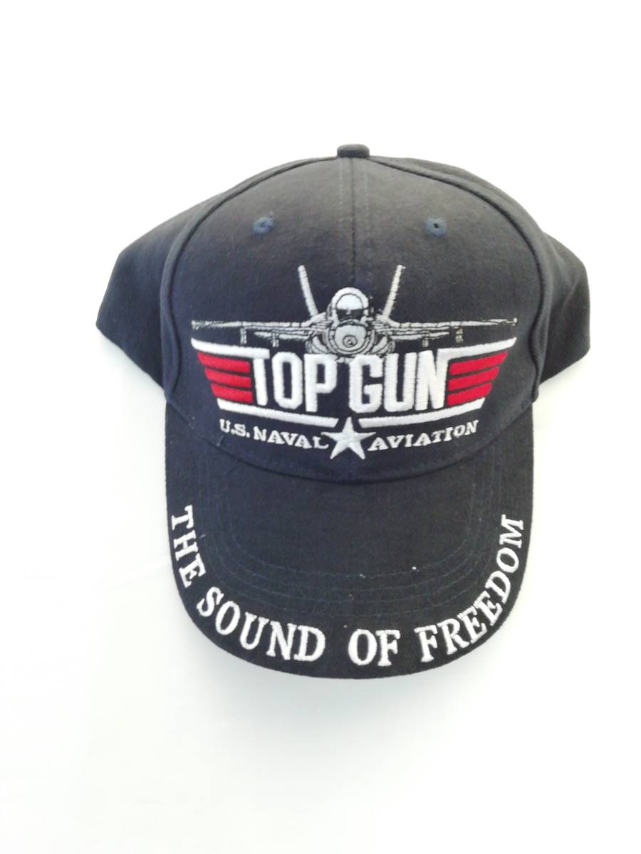 【新品】 トップガン 帽子 US ネイビー Top Gun Military Aviation Embroidered Adjustable ベースボール キャップ_画像3