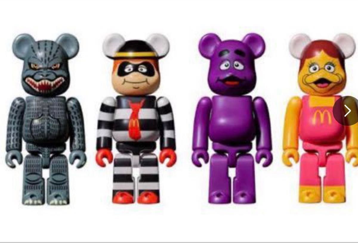 ゴジラ VS マクドナルド　BE@RBRICK ベアブリック 4体　新品未開封 当選 