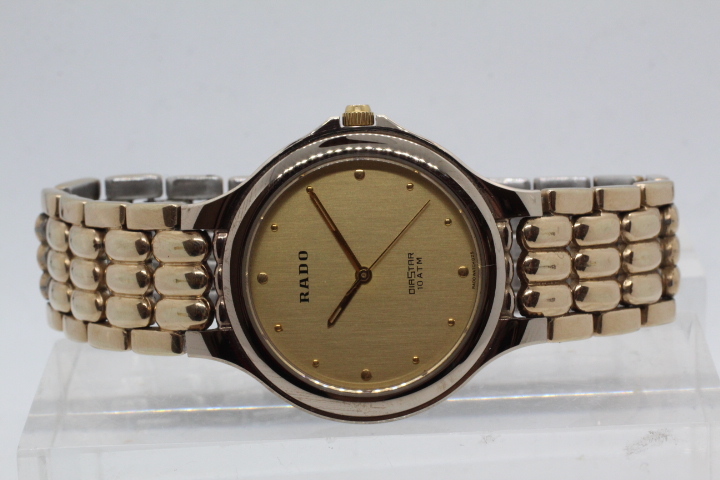 【RADO】132.9569.3 DIASTAER SWISS QUARTZ STAINLEES STEEL 10ATM 中古品時計 電池交換済み 24.1.28の画像5