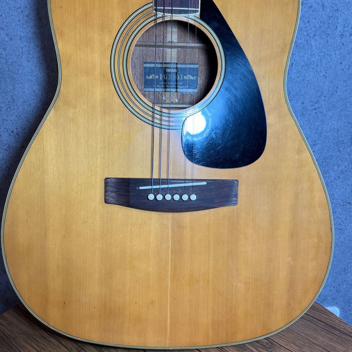 YAMAHA ヤマハ FG-250J 黒ラベル アコースティックギター アコギ 弦楽器 クロラベル 中古現状品 240120M16_画像5