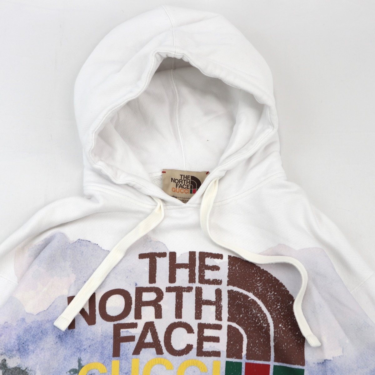 グッチ THE NORTH FACE フォレスト 総柄 パーカー メンズ コットン マルチ M GUCCI_画像2