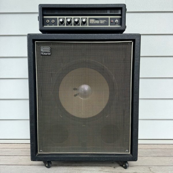 70's Japan Vintage 動作品 Roland RB-60 BASS HEAD AMPLIFIER + CABINET ローランド ベースアンプ キャビネット付属 ジャパンヴィンテージ_画像1