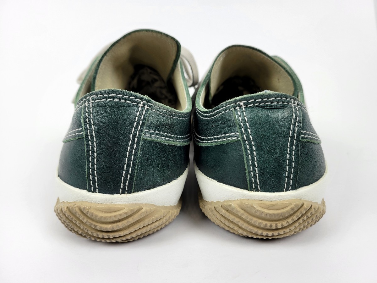  excellent made in Japan SPINGLEMOVE kangaroo leather sneakers green green S 24.5cm Spingle move 11013101