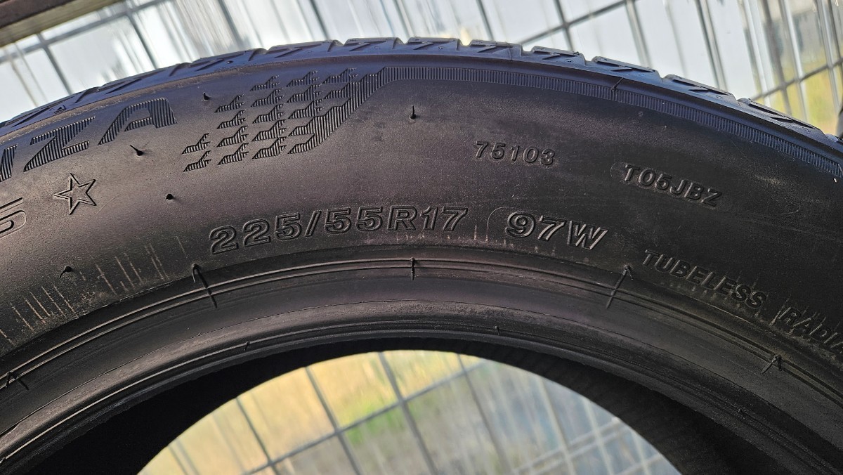 新車外し)ブリヂストン　TURANZA　225/55R17★　97W 2本　★BMW承認タイヤ_画像4