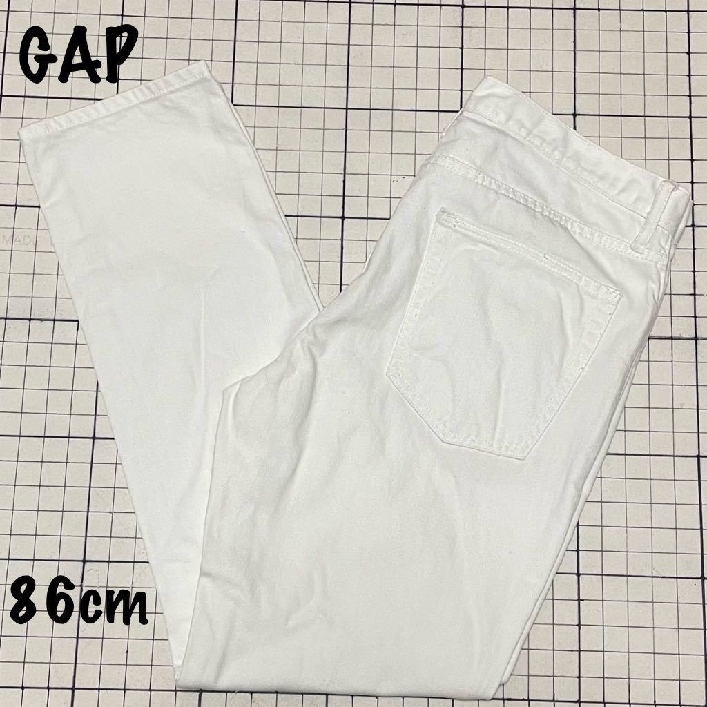 ギャップ【Gap】SLIM COUPE ETROITE スリムカラーデニム ジーンズ チノ？ ローライズ コットン100% US34/ウエスト86/股下76cm ホワイト/白_画像1