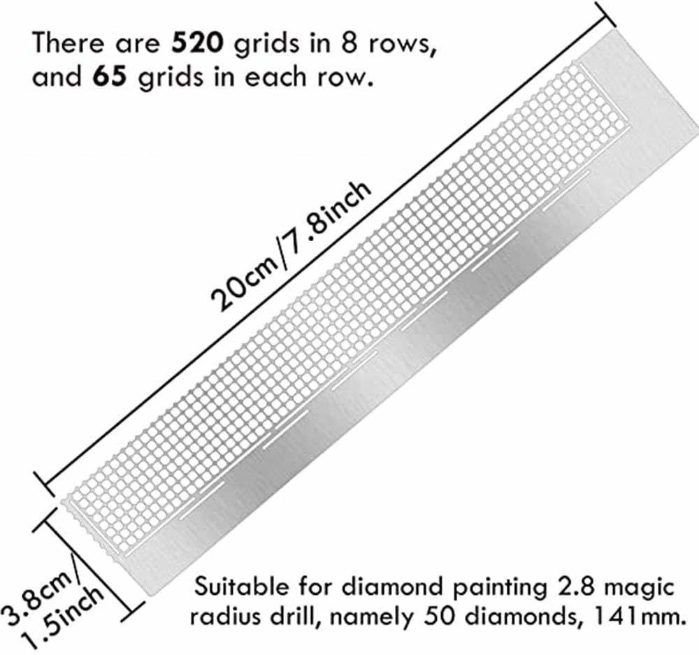 【新着商品】ダイヤモンド絵画 5D メッシュ定規 クロスステッチスチール定規 DIY ダイヤモンドアートツール 5行520穴