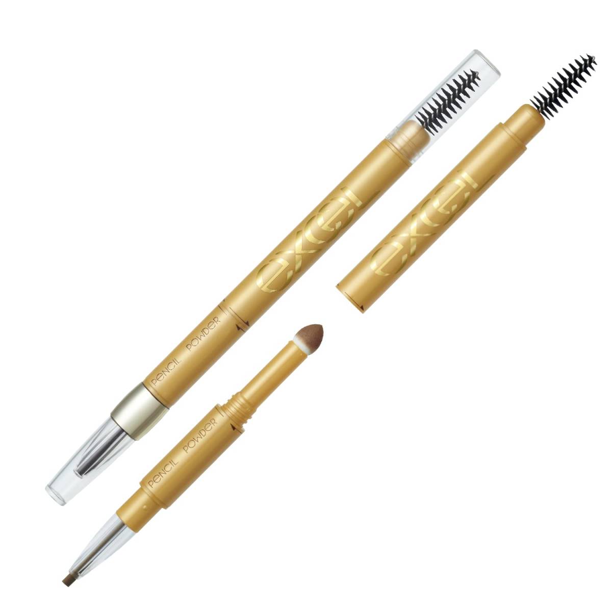 [ new arrivals commodity ]excel( Excel ) powder & pen sill eyebrows EXPD01( natural Brown ) eyebrows pencil eyebrows brush 