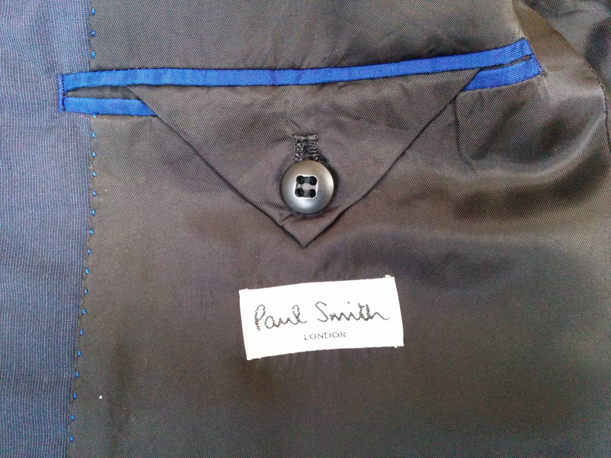 Paul Smith ネイビースーツ ポールスミス Mサイズ シングル 紺 スーツ ノンタック M ネイビー 日本製_画像8
