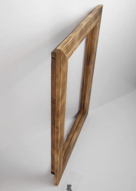 DIY手造り新品 油絵F6号サイズ用竿幅45㎜の天然木製焼杉作り額縁 DIY手造り新品 油絵F6号サイズ用竿幅45㎜の天然木製焼杉作り額縁