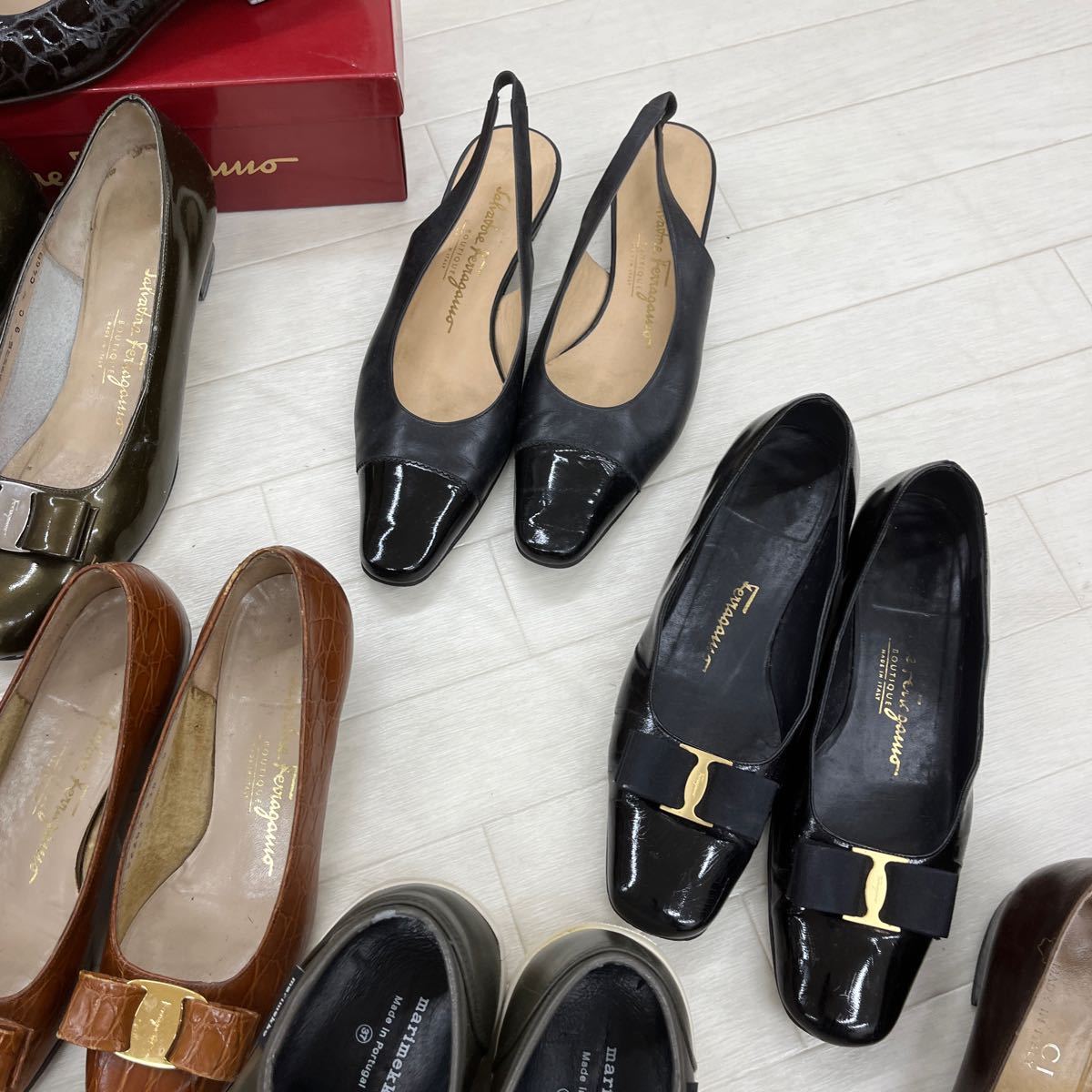 ◎ ジャンク品 14点 まとめ Salvatore Ferragamo フェラガモ GUCCI グッチ COLE HAAN コールハーン BALLY バリー 等 靴 レディース_画像3