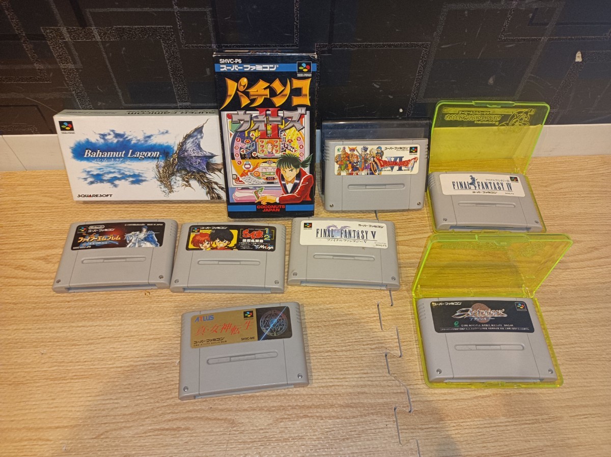 nn0202 019 スーパーファミコン ゲームソフト 9本セット 中古 現状品 SFC ソフト 真・女神転生 ファイナルファンタジー ドラクエⅥ 他_画像1