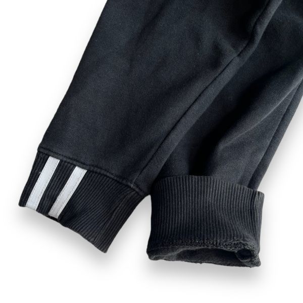 adidas アディダス 刺繍 ロゴ コットン スウェット プルオーバー パーカー フーディー 裏起毛 トップス フード レディース S ブラック 黒の画像7