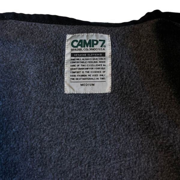 CAMP7 キャンプセブン CP-3916072 ノーカラー ボア フリース ジャケット POLARTEC ポーラーテック ブルゾン アウター ジャンパー M グレー_画像4