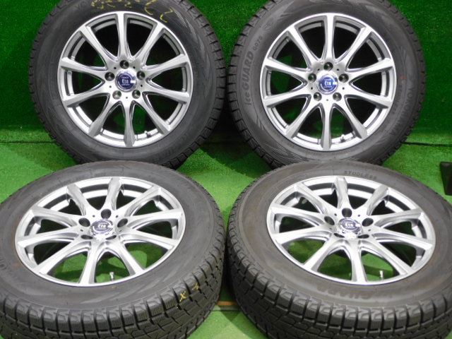 中古 ホイールタイヤ 4本 225/60R17 2020年製 9分山 ティラード イータ スタッドレス タイヤ ヨコハマ アイスガード G075_画像1