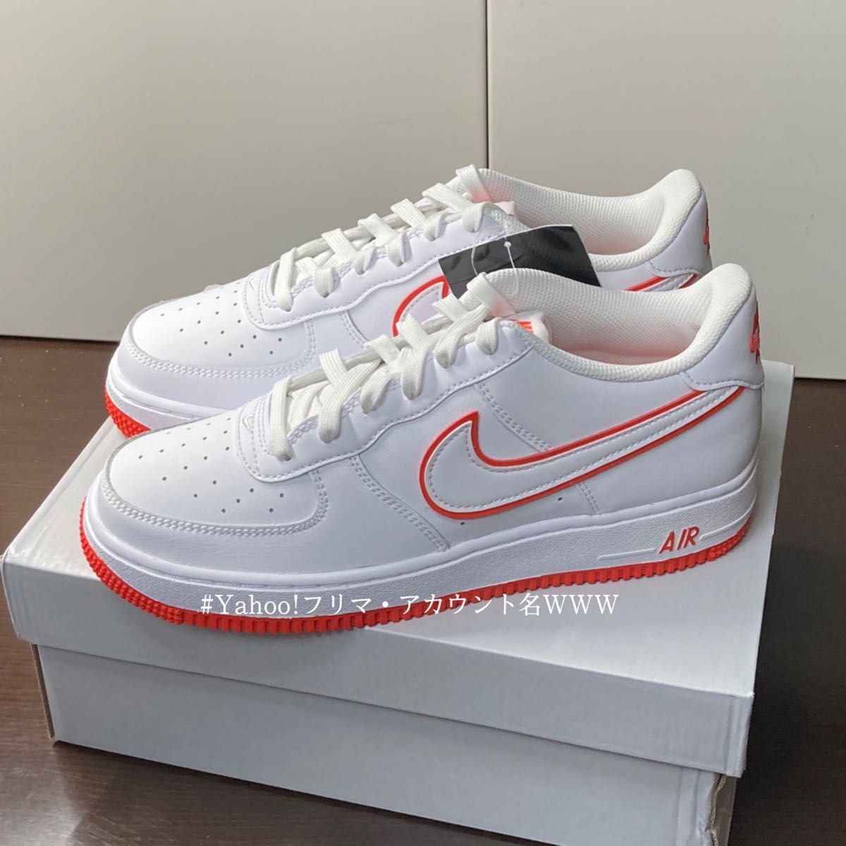 新品24 5cm】NIKE AIR FORCE 1 (GS) エアフォース 1 ホワイト/レッド