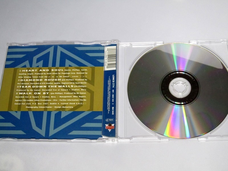 レア輸入盤CD NO SWEAT「HEART AND SOUL」 ノー・スウェット/j25_画像2