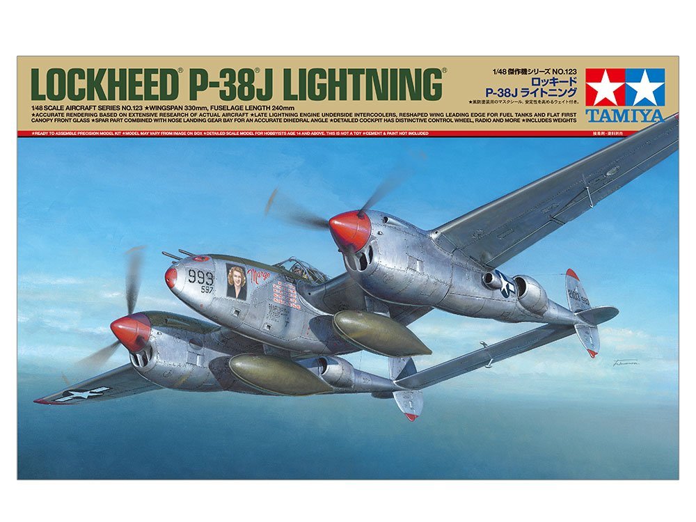 タミヤ 61123 1/48 ロッキード P-38J ライトニング_画像1
