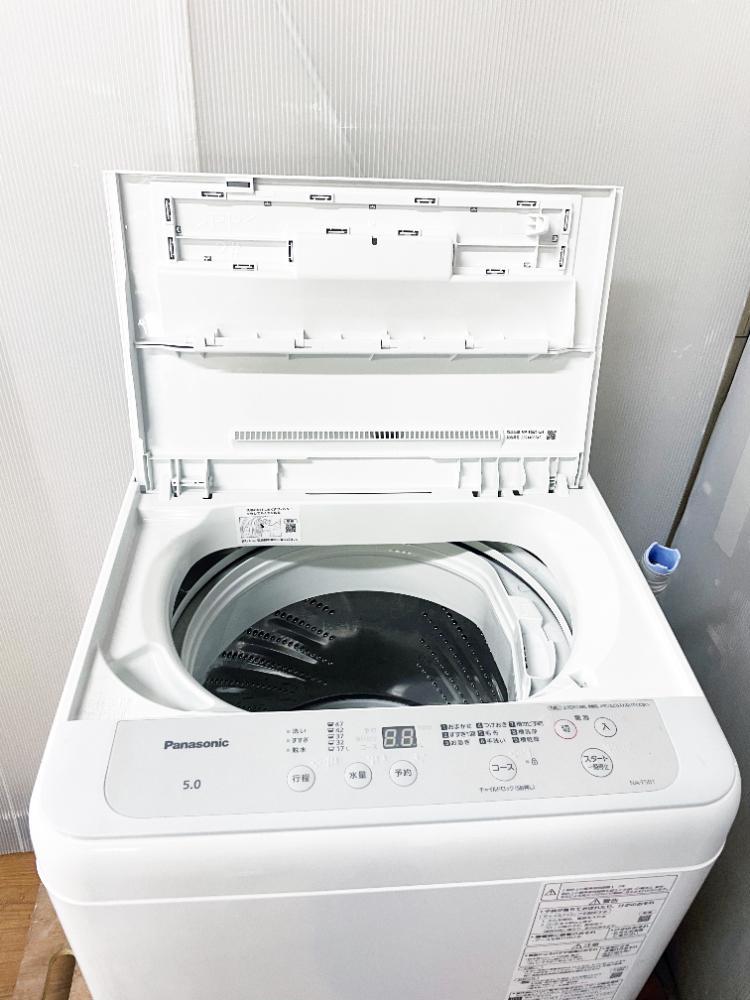 送料無料★2023年製★極上超美品 中古★Panasonic 5kg しっかりもみ洗い「ビッグウェーブ洗浄!!」楽ポイフィルター 洗濯機【NA-F5B1】CQ36_画像4