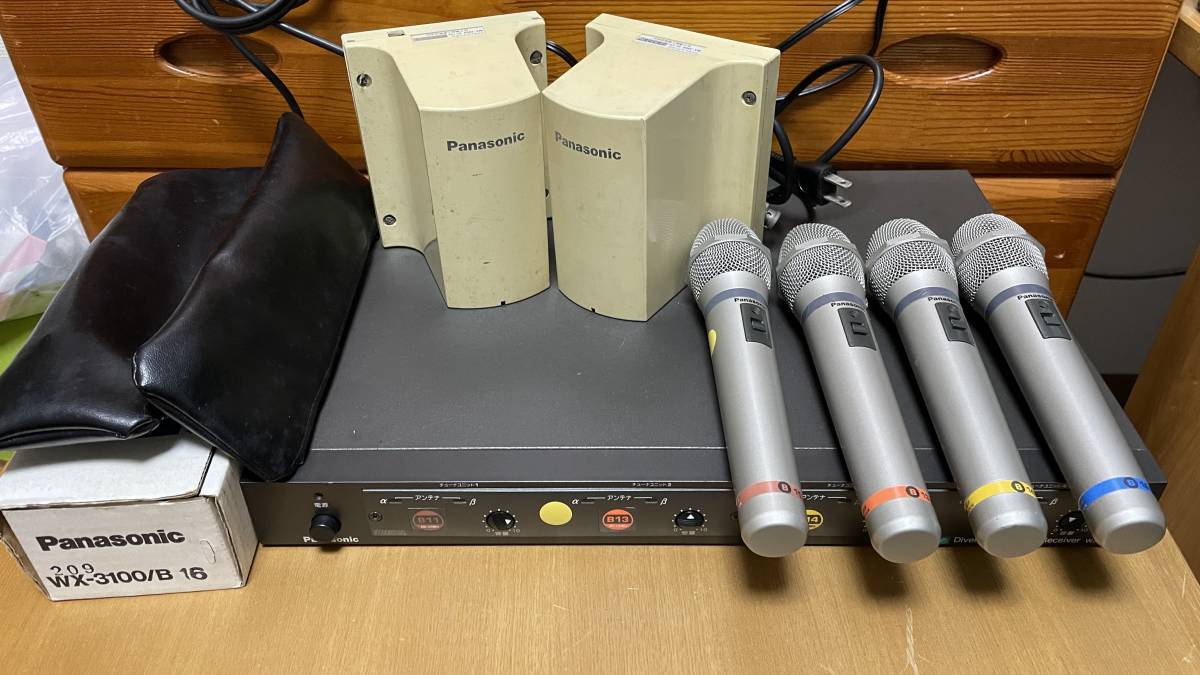 Panasonic ワイヤレス受信機WX-3040 ワイヤレスマイクWX-3100…4 Panasonic ワイヤレス受信機WX-3040 ワイヤレスマイクWX-3100…4