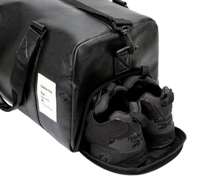 新品 ボストンバッグ 大容量 ボストンバッグ メンズ 旅行 2way ボストン PUレザー バッグ かばん ショルダー ジムバッグ ブラック_画像8