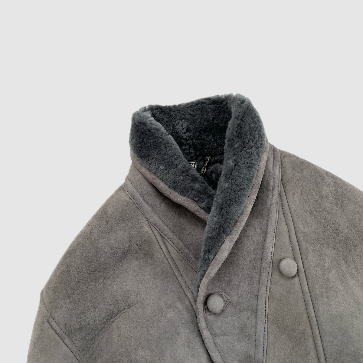 90s 東欧 トルコ製 ヴィンテージ リアルムートン ジャケット コート L相当（羊革 レザー ファッション メンズ_画像3
